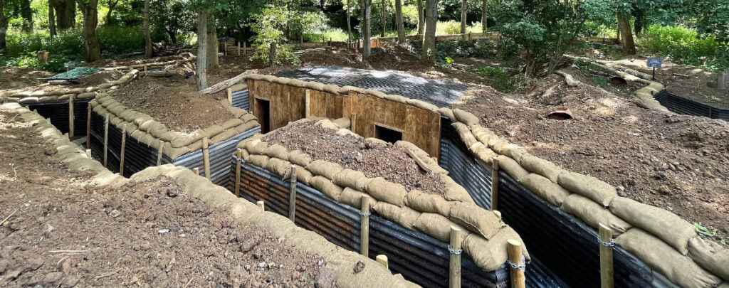 Trenches at the Great War Huts Hawstead Suffolk