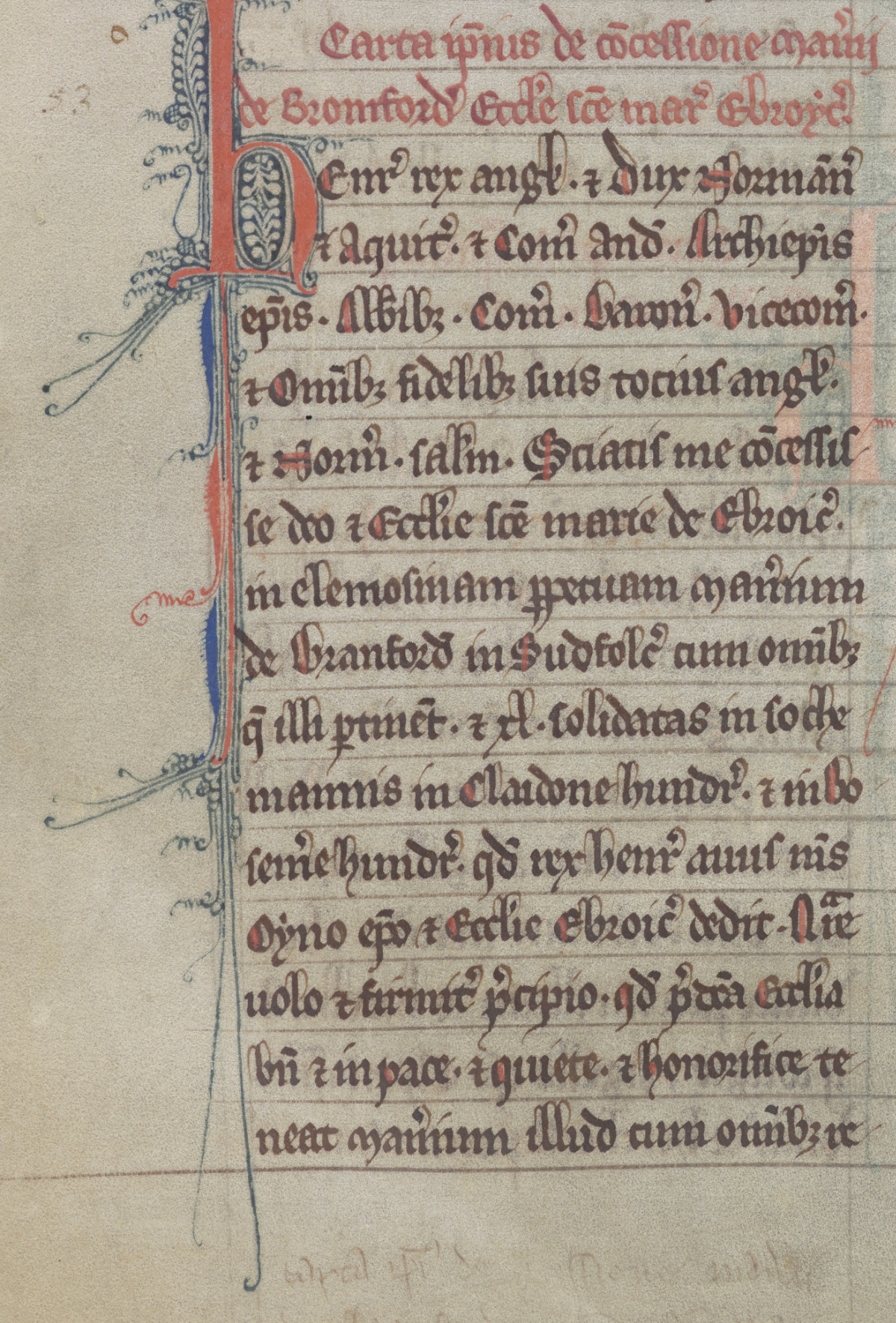 Henry II Bramford Charter