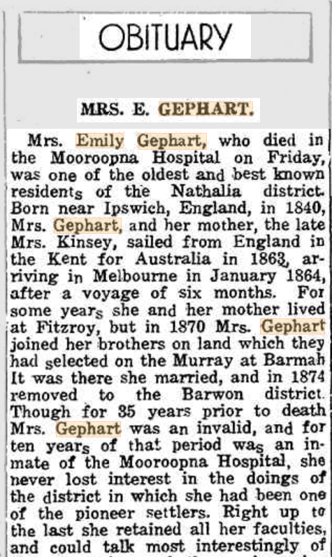 FW Gephart obiturary